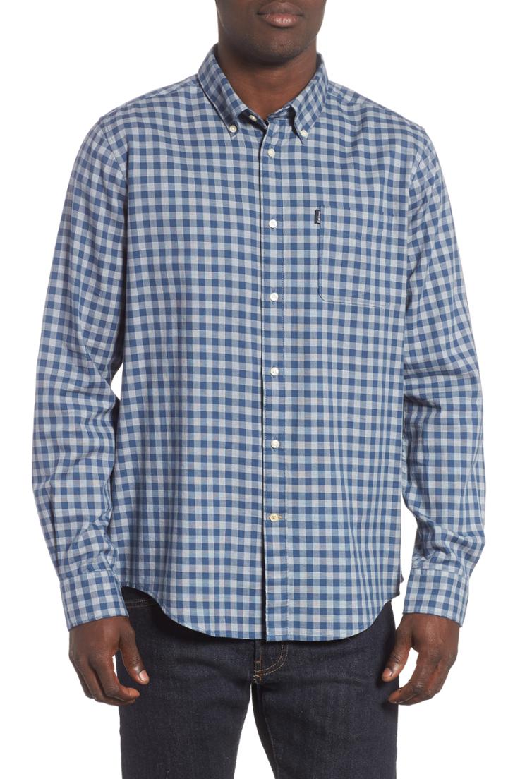 Men's Barbour Tailored Fit Endsleigh Gingham Sport Shirt - Blue