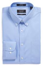 Men's Nordstrom Men's Shop Trim Fit Non-iron Dress Shirt - 34/35 - Blue
