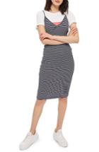 Women's Topshop Kaia Stripe Tank Dress Us (fits Like 0) - Blue