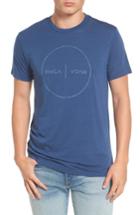 Men's Rvca Flipped Perimeter Burnout T-shirt, Size - Blue