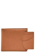 Men's Skagen Leather Passcase Wallet - Brown