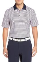 Men's Cutter & Buck Seapines Stripe Moisture Wicking Polo