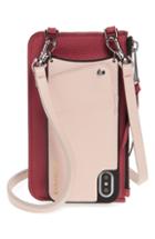 Bandolier Emma Leather Iphone X/xs Crossbody Case - Pink