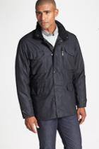 Men's Barbour 'sapper' Regular Fit Waterproof Waxed Cotton Jacket - Black