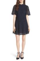 Women's Rebecca Taylor Floral Lace Butterfly Sleeve Dress - Blue