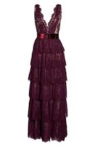 Women's Mac Duggal Tiered Lace Column Gown - Purple