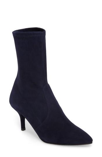 Women's Stuart Weitzman Cling Stretch Bootie .5 M - Blue