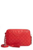 Tory Burch Fleming Leather Crossbody Bag - Red