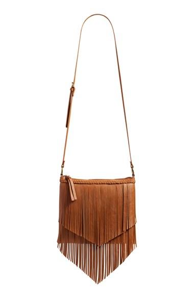 Junior Women's Bp. Layered Fringe Crossbody Bag - Brown