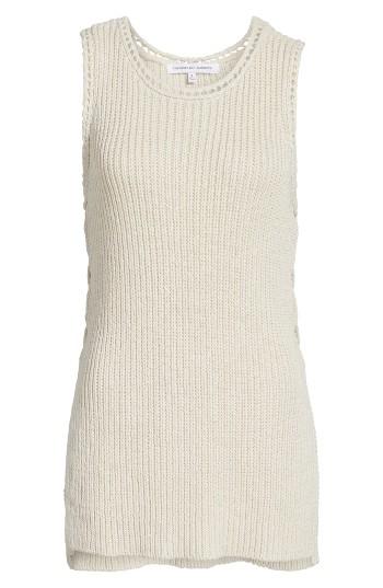 Women's Cupcakes And Cashmere Paxton Lace-up Tunic, Size - Beige