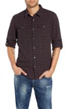 Men's John Varvatos Star Usa Check Flannel Shirt, Size - Red