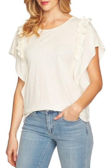 Women's Cece Ruffle Sleeve Top - Ivory
