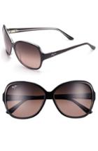 Women's Maui Jim Maile 60mm Polarizedplus Sunglasses - Black/ Crystal