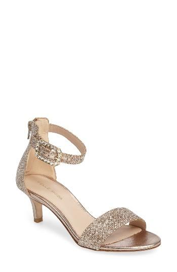 Women's Pelle Moda Bette Ankle Strap Sandal M - Metallic