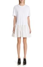 Women's Stella Mccartney Drop Waist Taffeta Hem T-shirt Dress Us / 34 It - White