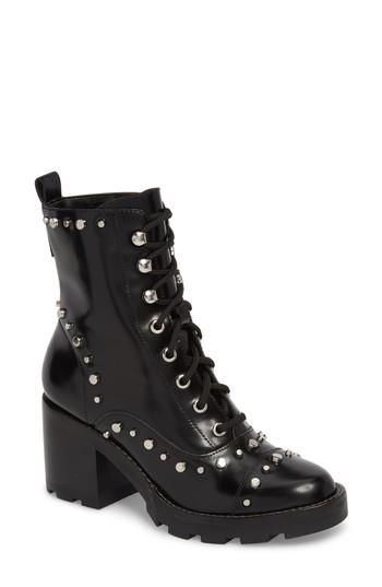 Women's Marc Fisher D Westly Combat Boot, Size 6 M - Black