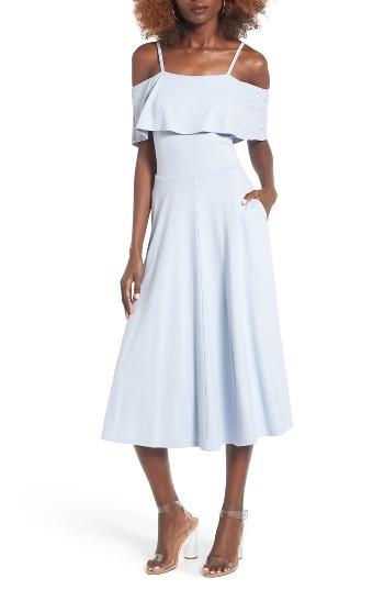 Women's Leith Cold Shoulder Midi Dress - Blue