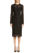 Women's Dolce & Gabbana Lace Pencil Dress Us / 42 It - Black