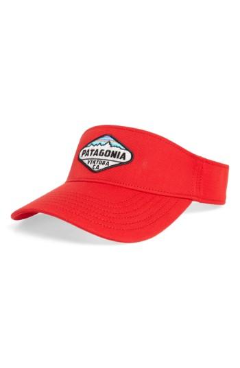 Men's Patagonia 'fitz Roy Crest' Visor - Red