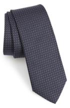 Men's Boss Geometric Silk & Cotton Tie, Size - Blue