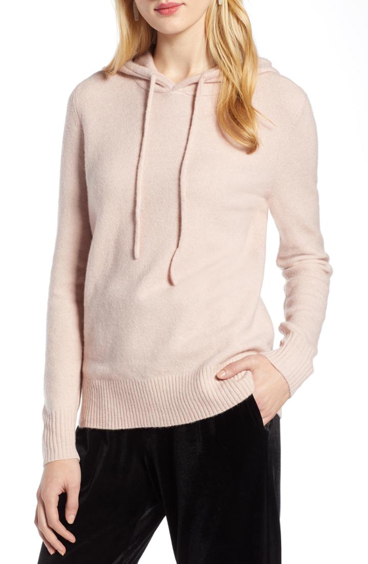 Women's Halogen Hoodie Sweater - Pink