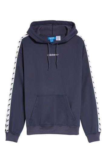Men's Adidas Originals Tnt Logo Tape Pullover Hoodie - Blue