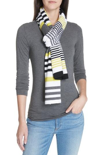 Women's Eileen Fisher Striped Scarf, Size - Green