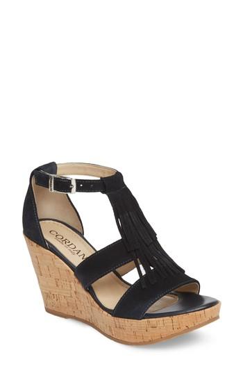 Women's Cordani Rooney Fringe Wedge Sandal .5us / 35eu - Blue