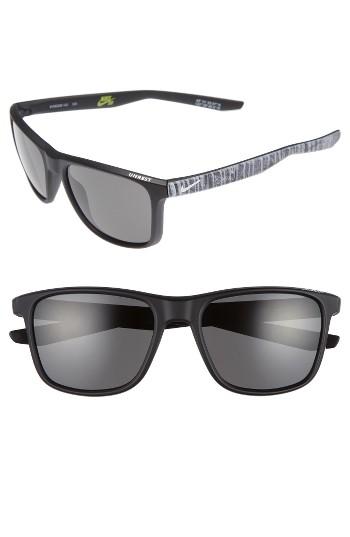 Men's Nike Unrest Se 57mm Sunglasses - Matte Dark Obsidian/ White