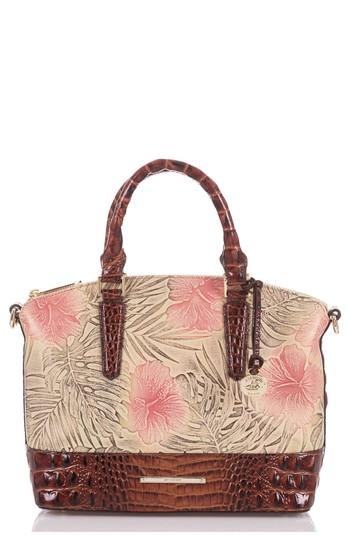 Brahmin Duxbury Print Leather Satchel - Brown