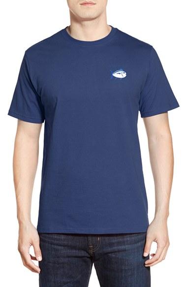 Men's Southern Tide Short Sleeve Skipjack T-shirt, Size - Blue