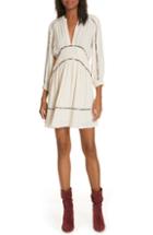 Women's Ba & Sh Franny Floral Piping Fit & Flare Dress - Beige
