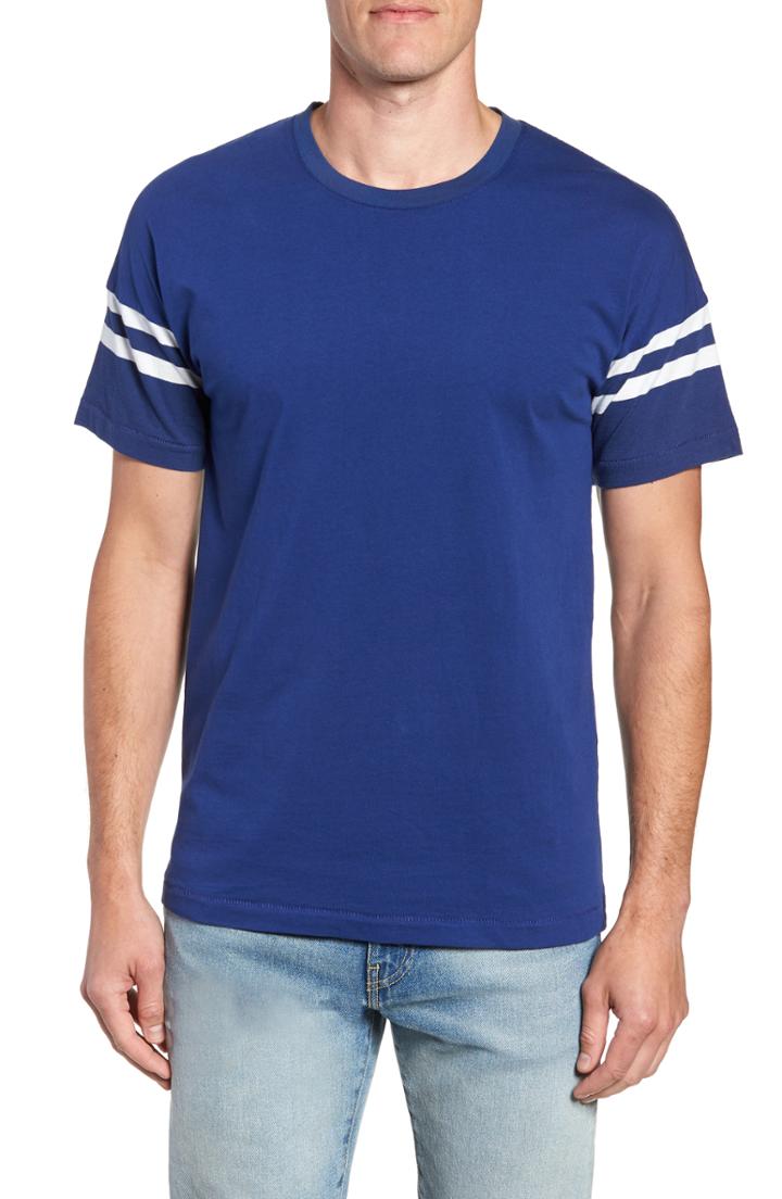 Men's French Connection 24s Tipping Stripe Fit T-shirt, Size Medium - Blue