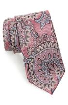 Men's Nordstrom Men's Shop Paisley Silk Tie, Size - Pink