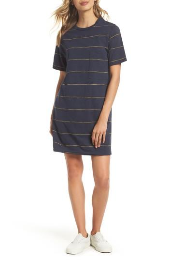 Women's Knot Sisters Sunset Stripe T-shirt Dress - Blue