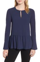 Women's Michael Michael Kors Ruffle Mixed Media Top - Brown