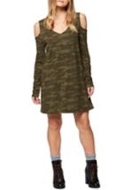 Women's Sanctuary Morgan Cold Shoulder T-shirt Dress - Green