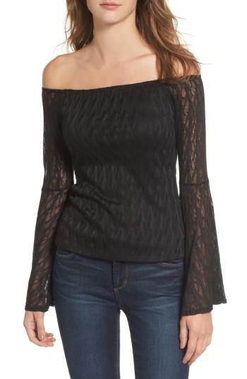 Women's Band Of Gypsies Bell Sleeve Off The Shoulder Top