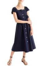 Women's J.crew Short Sleeve Shirtdress - Blue