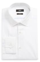 Men's Boss Jerris Slim Fit Easy Iron Solid Dress Shirt - White