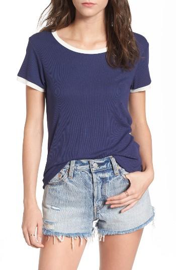 Women's Pst By Project Social T Ringer Tee - Blue