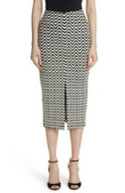 Women's Yigal Azrouel Wave Pattern Body-con Skirt - Black