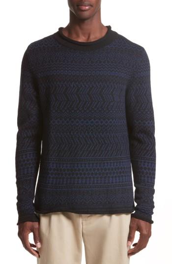 Men's Eidos Napoli Fair Isle Roll Neck Sweater - Blue