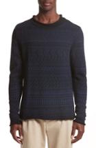 Men's Eidos Napoli Fair Isle Roll Neck Sweater - Blue