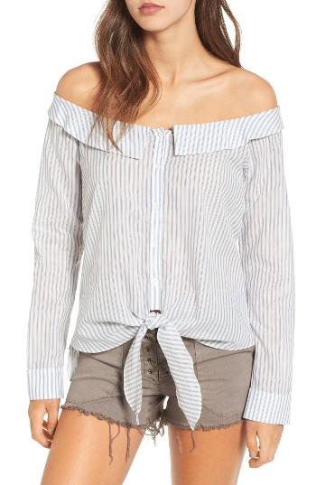 Women's Leith Portrait Stripe Off The Shoulder Blouse