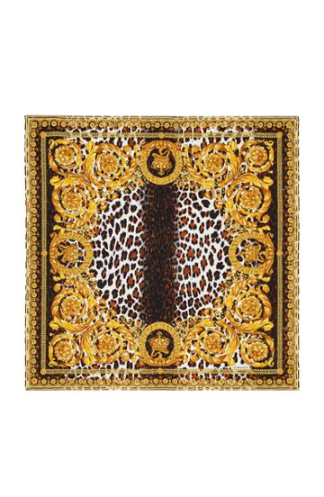 Women's Versace First Line Wild Baroque Silk Scarf, Size - Metallic