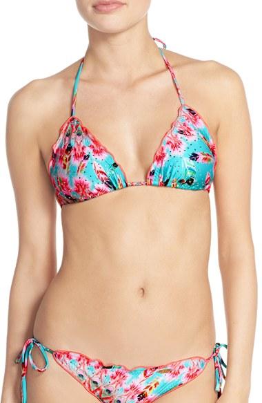 Women's Luli Fama Embellished Triangle Bikini Top