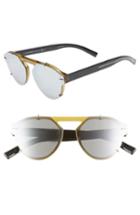 Men's Dior 62mm Round Sunglasses - Khaki Crystal Black