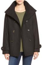 Women's Thread & Supply Double Breasted Peacoat - Black