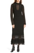Women's Polo Ralph Lauren Pointelle Lace Midi Dress - Black